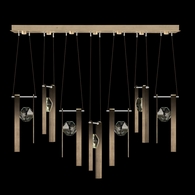 100007-3-3333333 Fine Art Lighting Aria 60"W Linear Pendant with Soft Ombre Bronze Finish