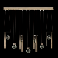 100007-3-3333444 Fine Art Lighting Aria 60"W Linear Pendant with Soft Ombre Bronze Finish