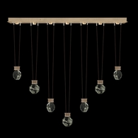 100007-3-4444444 Fine Art Lighting Aria 60"W Linear Pendant with Soft Ombre Bronze Finish