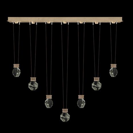100007-3-4444444 Fine Art Lighting Aria 60"W Linear Pendant with Soft Ombre Bronze Finish
