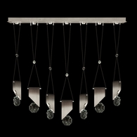 100007-4-1111111 Fine Art Lighting Aria 60"W Linear Pendant with Soft Ombre Silver Finish