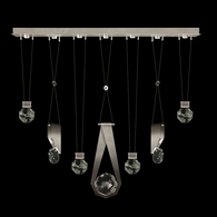 100007-4-1124444 Fine Art Lighting Aria 60"W Linear Pendant with Soft Ombre Silver Finish