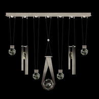 100007-4-2334444 Fine Art Lighting Aria 60"W Linear Pendant with Soft Ombre Silver Finish