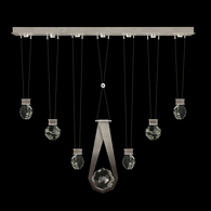100007-4-2444444 Fine Art Lighting Aria 60"W Linear Pendant with Soft Ombre Silver Finish