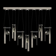 100007-4-3333333 Fine Art Lighting Aria 60"W Linear Pendant with Soft Ombre Silver Finish
