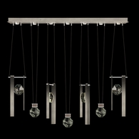 100007-4-3333444 Fine Art Lighting Aria 60"W Linear Pendant with Soft Ombre Silver Finish