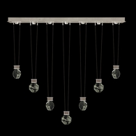 100007-4-4444444 Fine Art Lighting Aria 60"W Linear Pendant with Soft Ombre Silver Finish