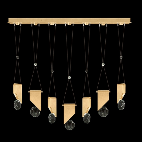 100007-5-1111111 Fine Art Lighting Aria 60"W Linear Pendant with Brushed Gold Finish