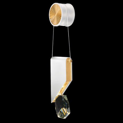100008-2 Fine Art Lighting Aria 13.5"H Sconce with White/Gold Accents Finish