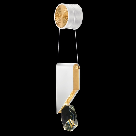 100008-2 Fine Art Lighting Aria 13.5"H Sconce with White/Gold Accents Finish