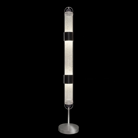 100011-11 Fine Art Lighting Bond 72"H Floor Lamp with Black & Silver/Diamond Blanket Finish