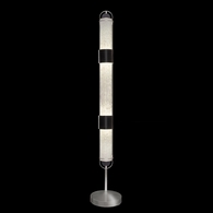 100011-12 Fine Art Lighting Bond 72"H Floor Lamp with Black & Silver/Bahama Sand Finish