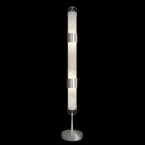 100011-42 Fine Art Lighting Bond 72"H Floor Lamp with Silver/Bahama Sand Finish