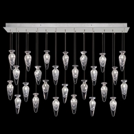 100022-11ST Fine Art Lamps Essence 54"W Rectangular Pendant with Silver Finish
