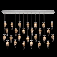 100022-12ST Fine Art Lamps Essence 54"W Rectangular Pendant with Silver Finish