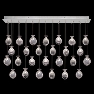100022-13ST Fine Art Lamps Essence 54"W Rectangular Pendant with Silver Finish