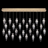 100022-21ST Fine Art Lamps Essence 54"W Rectangular Pendant with Gold Finish