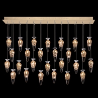 100022-22ST Fine Art Lamps Essence 54"W Rectangular Pendant with Gold Finish