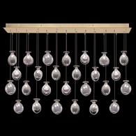 100022-23ST Fine Art Lamps Essence 54"W Rectangular Pendant with Gold Finish