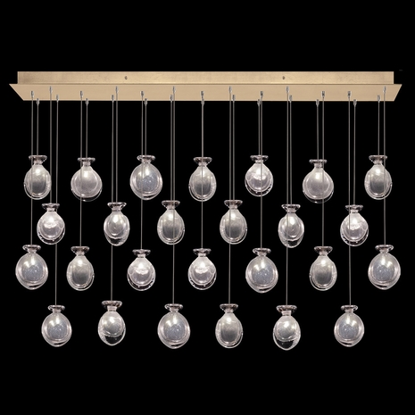 100022-23ST Fine Art Lamps Essence 54"W Rectangular Pendant with Gold Finish