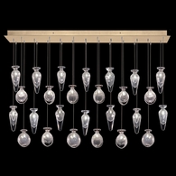 100022-25ST Fine Art Lamps Essence 54"W Rectangular Pendant with Gold Finish