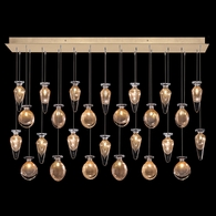 100022-26ST Fine Art Lamps Essence 54"W Rectangular Pendant with Gold Finish