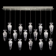 100023-11ST Fine Art Lamps Essence 49"W Rectangular Pendant with Silver Finish