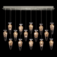 100023-12ST Fine Art Lamps Essence 49"W Rectangular Pendant with Silver Finish