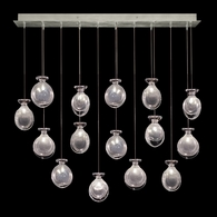 100023-13ST Fine Art Lamps Essence 49"W Rectangular Pendant with Silver Finish