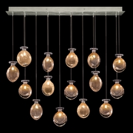 100023-14ST Fine Art Lamps Essence 49"W Rectangular Pendant with Silver Finish