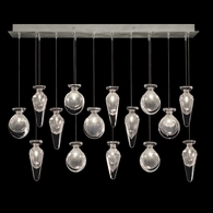 100023-15ST Fine Art Lamps Essence 49"W Rectangular Pendant with Silver Finish