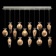 100023-16ST Fine Art Lamps Essence 49"W Rectangular Pendant with Silver Finish