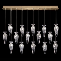 100023-21ST Fine Art Lamps Essence 49"W Rectangular Pendant with Gold Finish