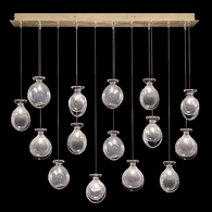 100023-23ST Fine Art Lamps Essence 49"W Rectangular Pendant with Gold Finish