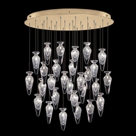 100024-21ST Fine Art Lamps Essence 32"W Round Pendant with Gold Finish