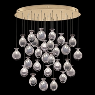 100024-23ST Fine Art Lamps Essence 32"W Round Pendant with Gold Finish