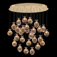 100024-24ST Fine Art Lamps Essence 32"W Round Pendant with Gold Finish