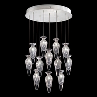100029-11ST Fine Art Lamps Essence 21"W Round Pendant with Silver Finish