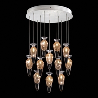 100029-12ST Fine Art Lamps Essence 21"W Round Pendant with Silver Finish