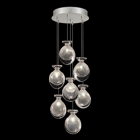 100031-13ST Fine Art Lamps Essence 13.5"W Round Pendant with Silver Finish