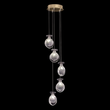 100032-21ST Fine Art Lamps Essence 11.5"W Round Pendant with Gold Finish