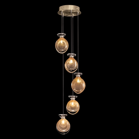 100032-24ST Fine Art Lamps Essence 11.5"W Round Pendant with Gold Finish