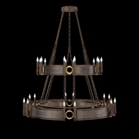 100036-211 Fine Art Lighting Mirage 50"W Round Chandelier with Bronze/Brass/Pebble Finish