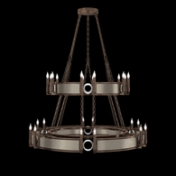 100036-222 Fine Art Lighting Mirage 50"W Round Chandelier with Bronze/Nickel/Coco Finish
