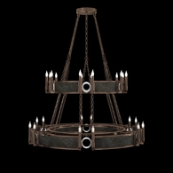 100036-223 Fine Art Lighting Mirage 50"W Round Chandelier with Bronze/Nickel/Black Knight Finish