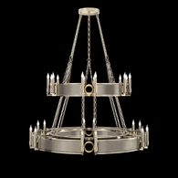 100036-612 Fine Art Lighting Mirage 50"W Round Chandelier with Champagne/Brass/Coco Finish