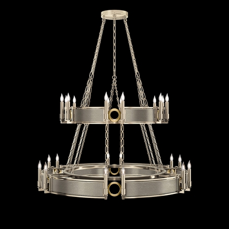 100036-612 Fine Art Lighting Mirage 50"W Round Chandelier with Champagne/Brass/Coco Finish