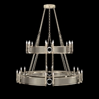 100036-622 Fine Art Lighting Mirage 50"W Round Chandelier with Champagne/Nickel/Coco Finish