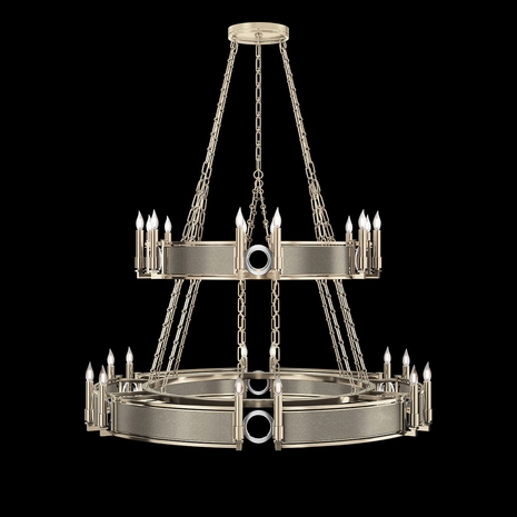 100036-622 Fine Art Lighting Mirage 50"W Round Chandelier with Champagne/Nickel/Coco Finish