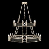 100036-623 Fine Art Lighting Mirage 50"W Round Chandelier with Champagne/Nickel/Black Knight Finish